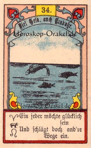Gustav Kühn Wahrsagekarten die Fische
