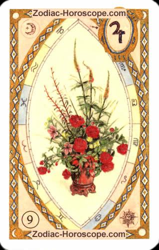 Astrologische Lenormandkarten die Blumen